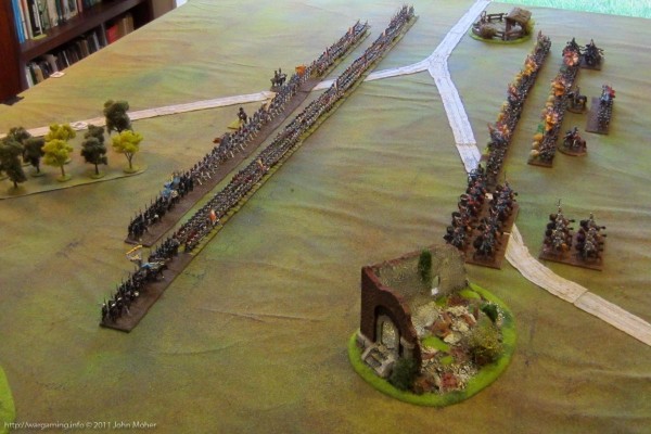 Initial Deployment - Looking from the left-rear corner of the British side