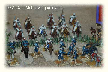 Baggara Cavalry try and leap the zeriba - but only 1 makes it across!