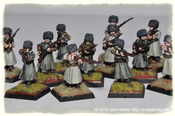 28mm WW1 Russians - A Company of Siberian Infantry in Winter Uniform