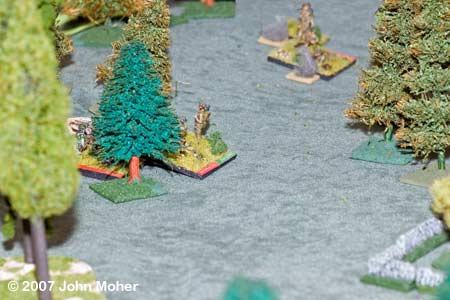 German MG Section's view up the valley as they gun down the Canadian No.3 Platoon.
