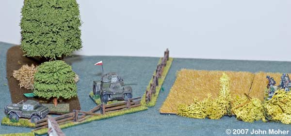 Trying to hold off the PanzerGrenadiers - British Armoured Cars in a spot of trouble...