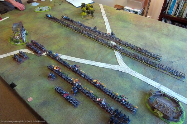 Another view of the deployment from above the British right-rear
