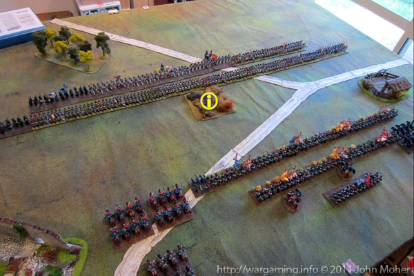 The French discover an unforeseen patch of scrubby ground in front of their deployment...