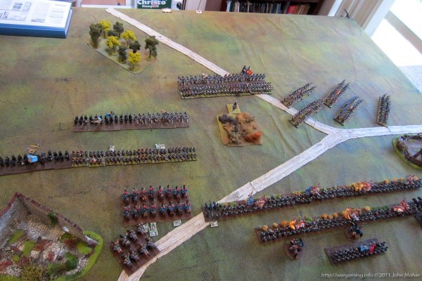 The British Cavalry repelled - and now under fire from the following French Volley Phase