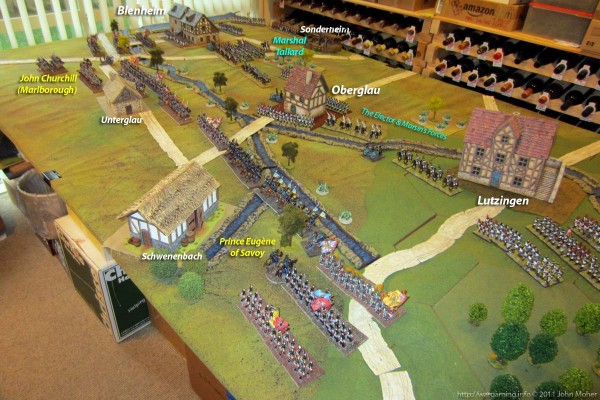 The Battlefield of Blenheim - seen from above Prince Eugène of Savoy's right rear...