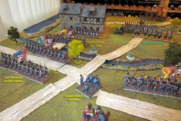 The battle begins - Cutts' column ready to move on Blenheim