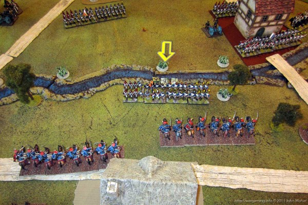Confusion! A French infantry unit stumbles across the Nebel!