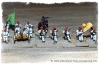 28mm Perry Egyptian Fellahin Infantry (from 4th Company by the Yellowy-Orange Flag) and supporting Artillery.