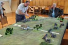 Deployment: Cam places the last of the French attackers, another AWC member (Paul) looks on.
