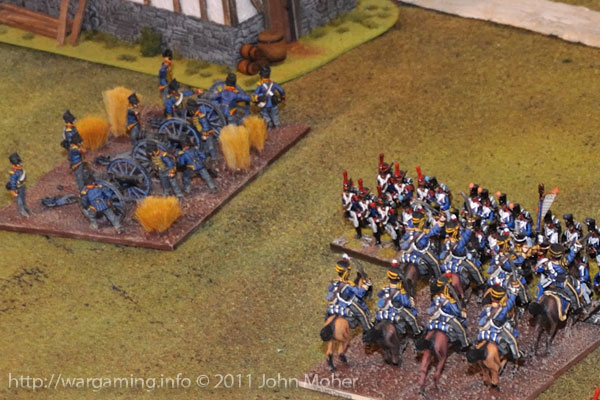 Early Turn 13 - The 13th Light Dragoons charge the II/3e Ligne