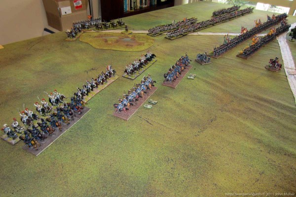 Photo 3 - The first clash, the cavalry face off.