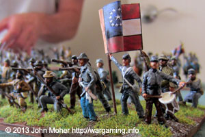 Confederate Regiment Advances.
