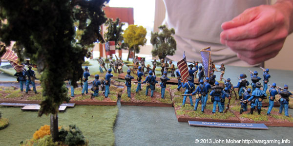 The 1 MA & 63 PA Skirmish With The 10 AL On The Union Left.