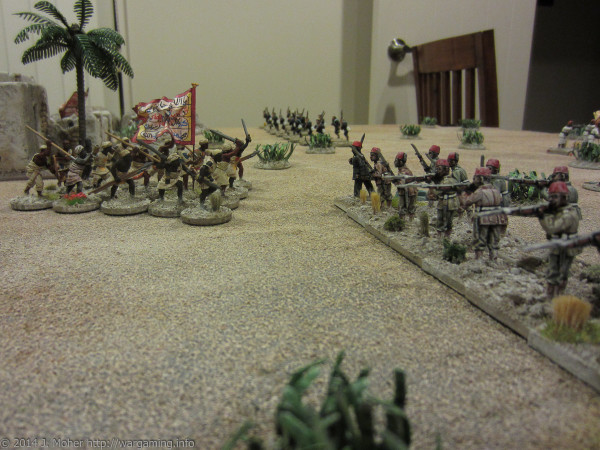 The Ja'alin Garrába breakthrough, and as the 1/1st Egyptians conduct an unruly retreat, the Sudanese Company stands fast against the Dervishes