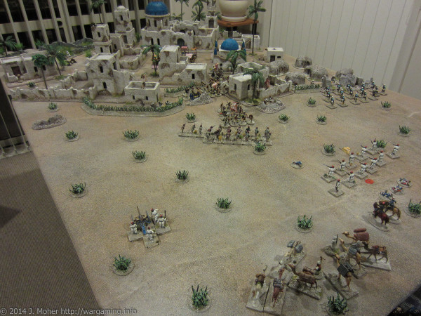 Birds-eye view of the battle so far, on the right the 1/1st Egyptians may look like they have reformed - but they are still shaken and actually about to retire very disorderly from the battlefield