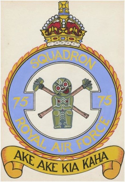 No. 75 Squadron's Tiki Crest & Motto, RAF 1943