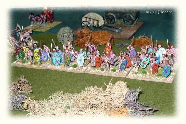 Tigurini Gaul Warband deploy in the central marsh.