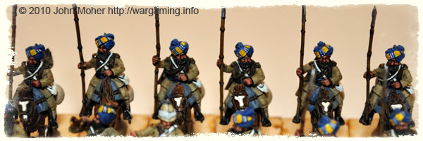 A closer view of the rear rank of (Sikh) Bengal Lancers.
