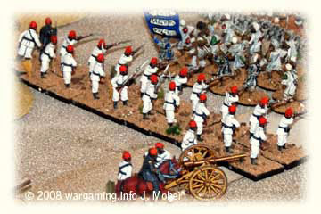 Egyptian Infantry & Artillery face the Dervishes