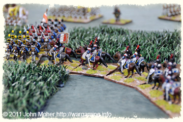 French Cuirassiers move up into the centre of the line