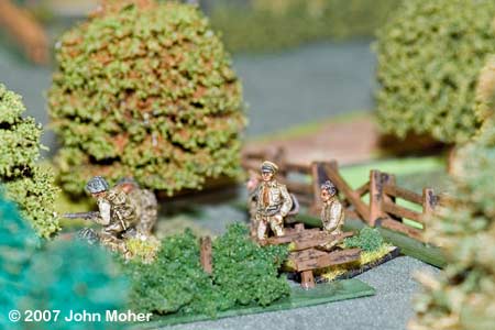 The second Canadian Mortar OP moves up in support of No.1 Platoon.