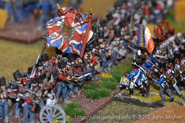 Late in Turn 9 - The 1/32nd Cornwall fend off the I/1er Ligne Late in Turn 9 - The 1/32nd Cornwall fend off the I/1er Ligne