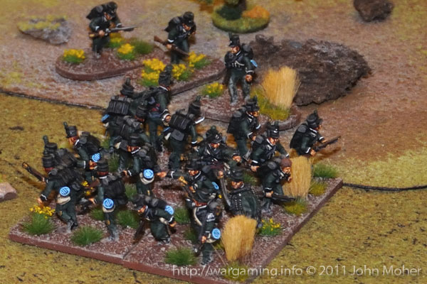 Early Turn 15 - The stout 1/95th Rifles square has seen off the Carabiniers Early Turn 15 - The stout 1/95th Rifles square has seen off the Carabiniers