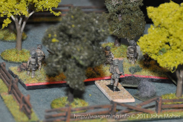 '1' Platoon make the final advance on the right '1' Platoon make the final advance on the right - although the going was slow...