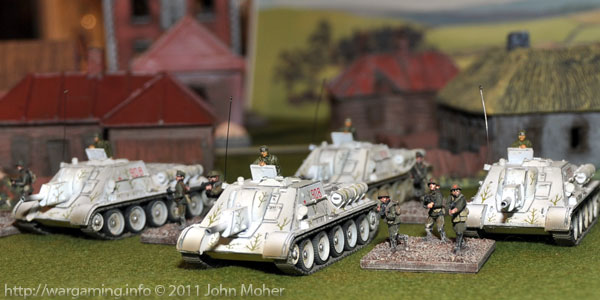 Four Forces of Valor (85041) SU-122 advance with SMG Platoon escort...