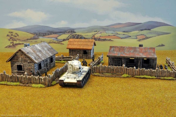 Soviet Troops pass through an Area 9 Village