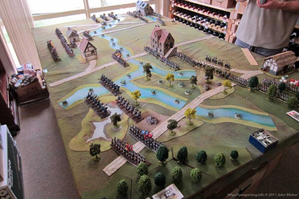 The Battlefield: Blenheim at top centre-right and Oberglau in the middle The Battlefield: Blenheim at top centre-right and Oberglau in the middle