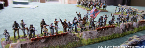 The 14th North Carolina Behind Their Hasty Earthworks.