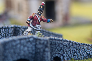 The British Officer Extols His Men to Advance