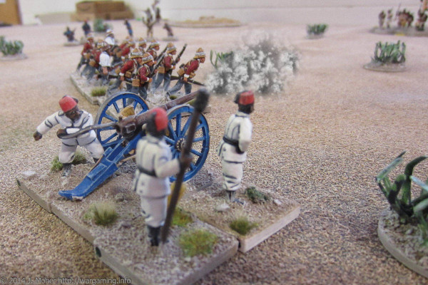 Zulfakar's 6pdr Krupp Section fire in support of the Yorkshires