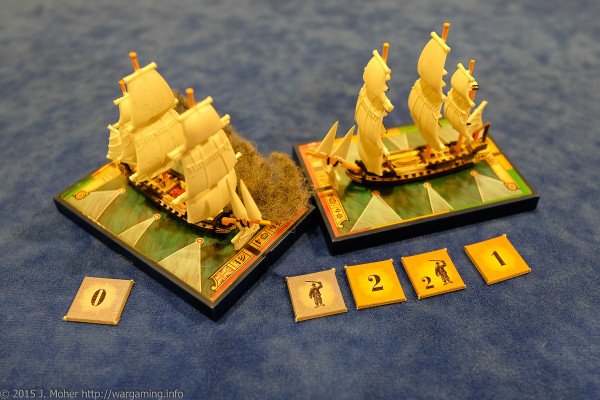 Dryade collides with HMS Sybille and is raked - Wargaming.info