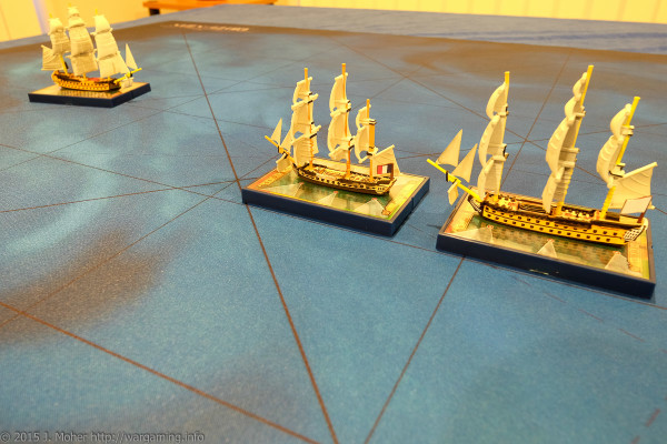 Proserpine & Commerce de Bordeaux face HMS Defence
