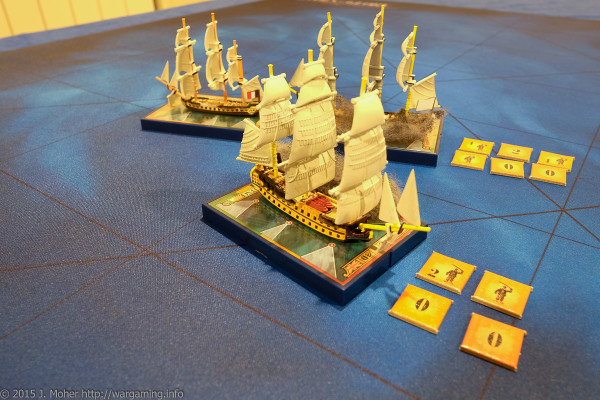 Proserpine & Commerce de Bordeaux face HMS Defence