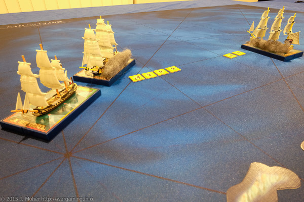 Proserpine & Commerce de Bordeaux face HMS Defence
