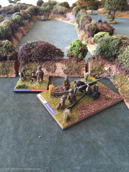 More British defenders, including a 6pdr ATG...