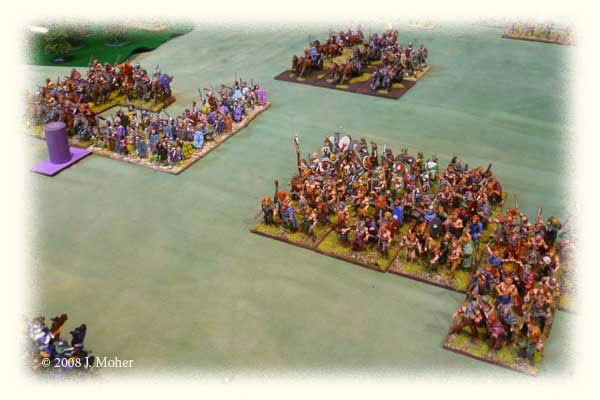 Gallic Tigurini & German Cimbri Warbands advancing 102BC. Gallic Tigurini & German Cimbri Warbands advancing 102BC.