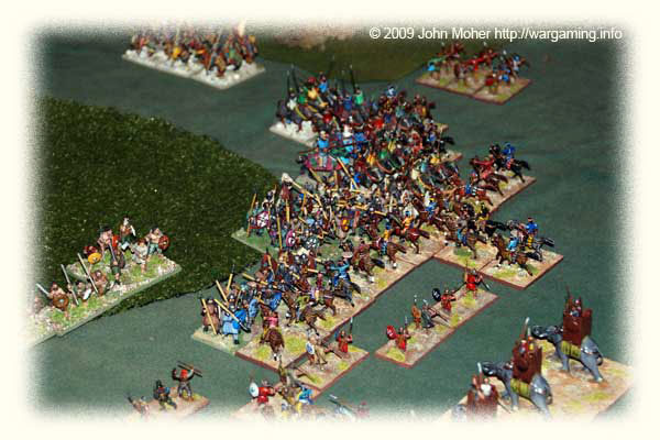 On the Kushan right - Chionite Lh(S) endeavour to hold back the Sabir Hun Warband. On the Kushan right - Chionite Lh(S) endeavour to hold back the Sabir Hun Warband.