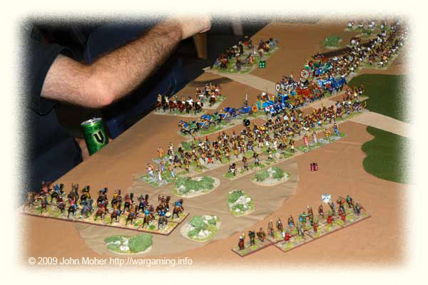 The Kushan C-in-C's Command on the left flank closes in. The Kushan C-in-C's Command on the left flank closes in.