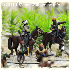 Baker Pasha and Haaziq Bey in animated conversation at the peak of the battle Baker Pasha and Haaziq Bey in animated conversation at the peak of the battle
