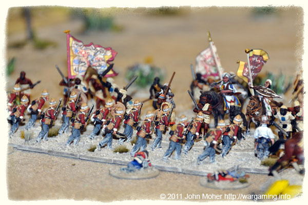 Near the end - the last charge falters before the Yorkshires Near the end - the last charge falters before the Yorkshires