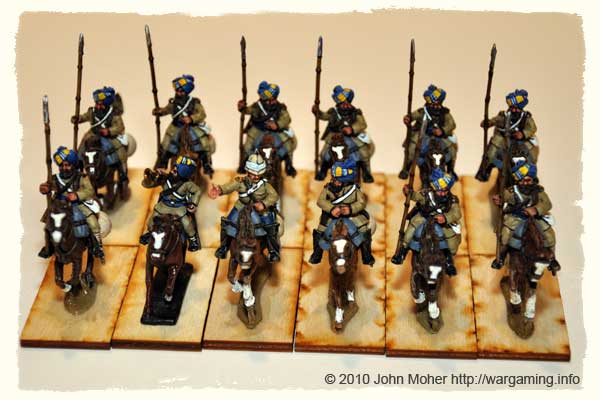 Sikh Bengal Lancer Squadron - All Perry Miniatures except for the Bugler. Sikh Bengal Lancer Squadron - All Perry Miniatures except for the Bugler.
