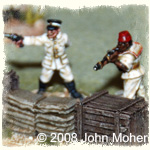 Kofler defends the barricade with the last of his askari.
