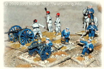 Musa Effendi's Krupp and CPO Scott's Gatling Sections.
