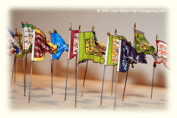 A closer view of some of the Mahdist Flags above