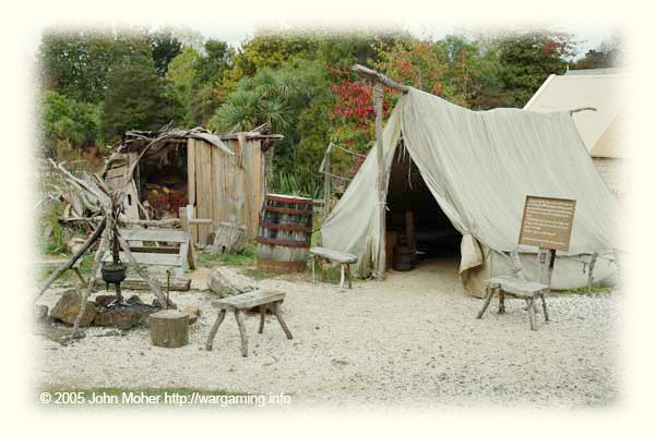 James & Mary Ann Hanson lived in a tent like this from 1849 for (I believe) around 18 months (wonderful!) - this was the fate for many of the Fencibles. This would be typical of improvised accommodation recently arrived settlers and vagrants would have had. James & Mary Ann Hanson lived in a tent like this from 1849 for (I believe) around 18 months (wonderful!) - this was the fate for many of the Fencibles. This would be typical of improvised accommodation recently arrived settlers and vagrants would have had.