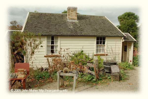 A typical Fencible Cottage looking it's best - in reality they may not have looked quite so 'spic & span' when originally built! The chimney marks the point where the dividing wall cuts it in half! This is much smaller than it looks in the photo! A typical Fencible Cottage looking it's best - in reality they may not have looked quite so 'spic & span' when originally built! The chimney marks the point where the dividing wall cuts it in half! This is much smaller than it looks in the photo!